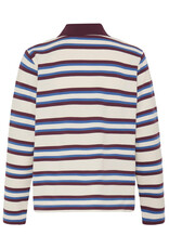 B.Young 44 polo button B.Young 20819314 Bypelda 10709 fig multi stripe brown