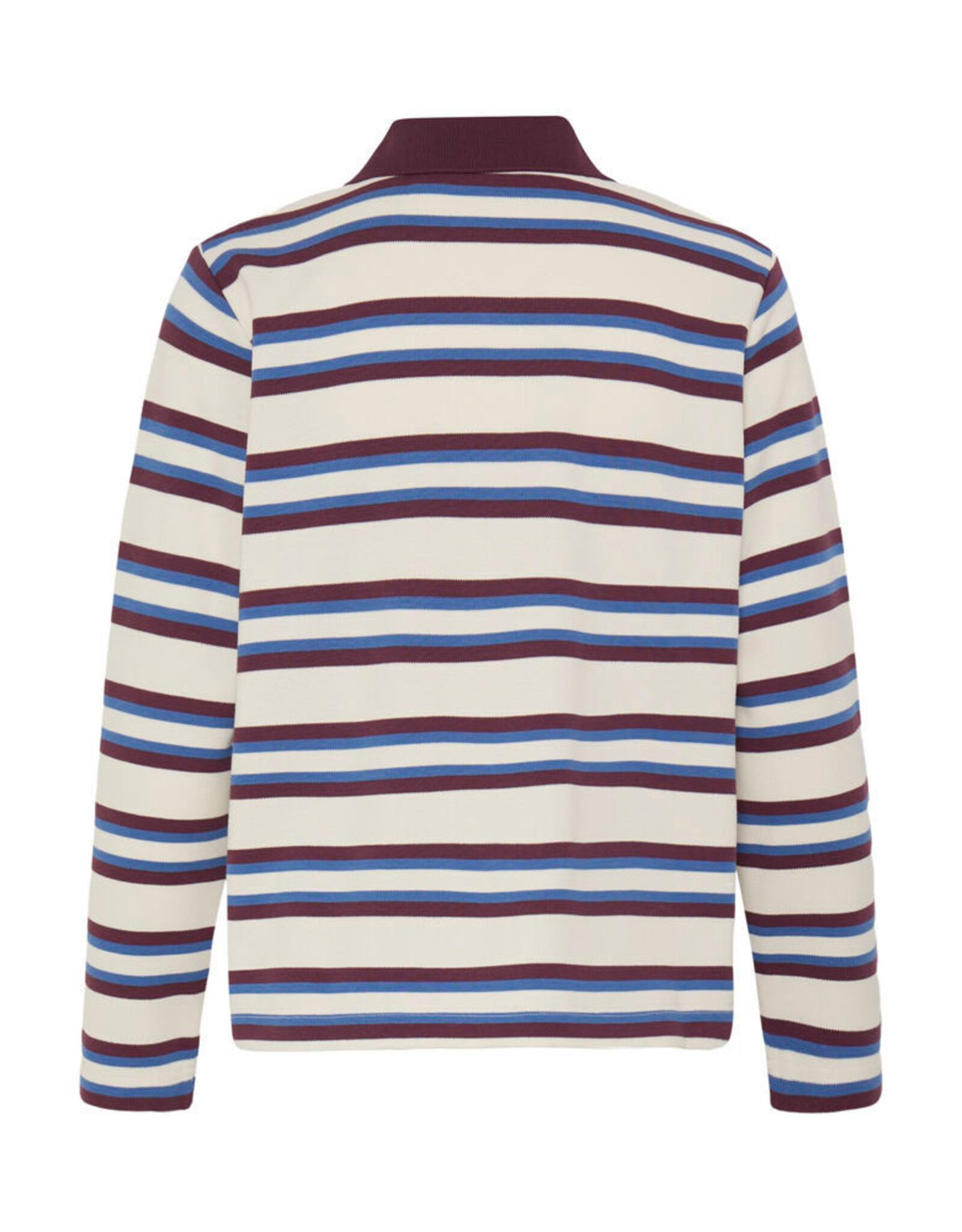 B.Young 44 polo button B.Young 20819314 Bypelda 10709 fig multi stripe brown