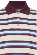 B.Young 44 polo button B.Young 20819314 Bypelda 10709 fig multi stripe brown