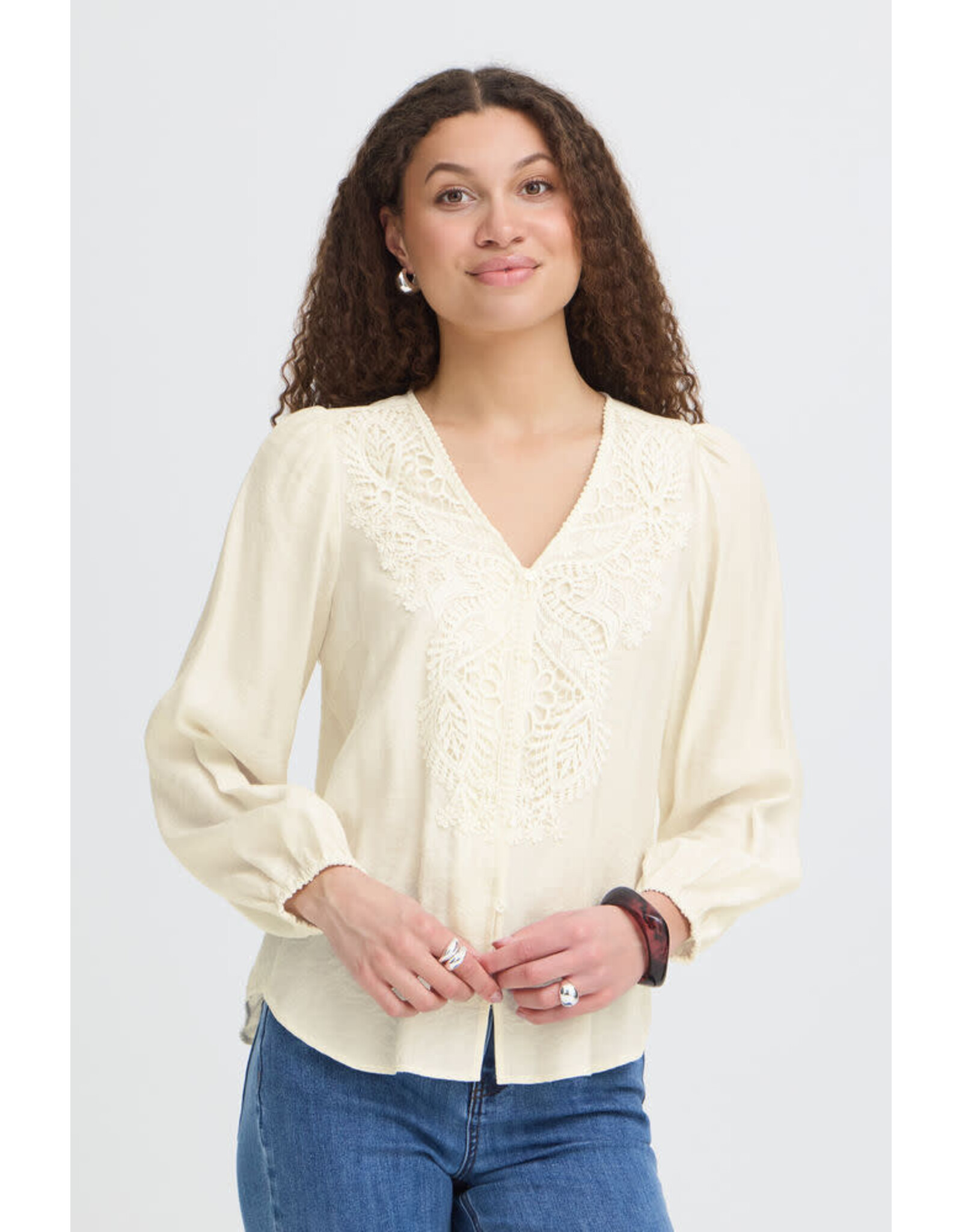Fransa 34 shirt Fransa 20618070 Frblondie 110701 whisper white