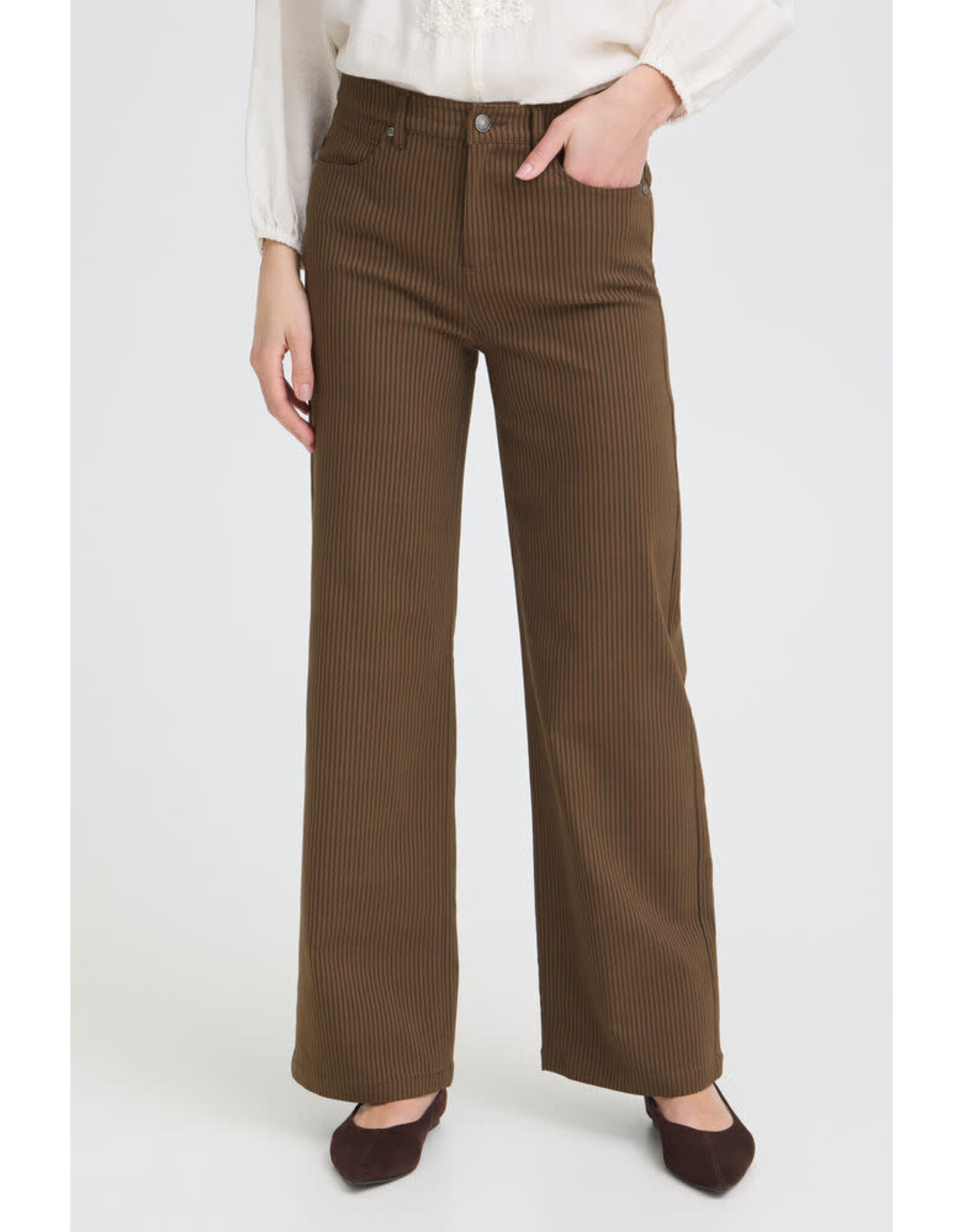 Fransa 34 broek Fransa 20616169 Frena Hanna 10296 stripe brown