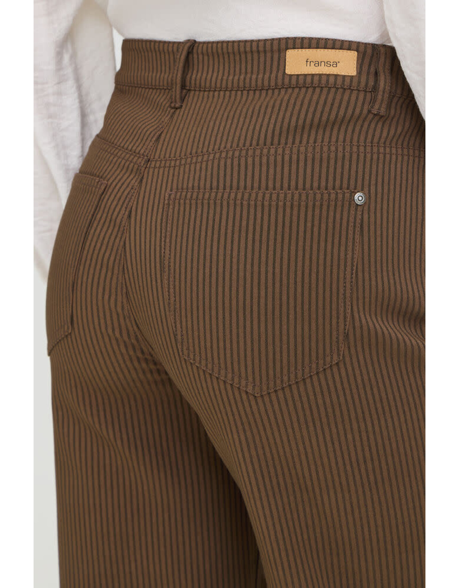 Fransa 34 broek Fransa 20616169 Frena Hanna 10296 stripe brown