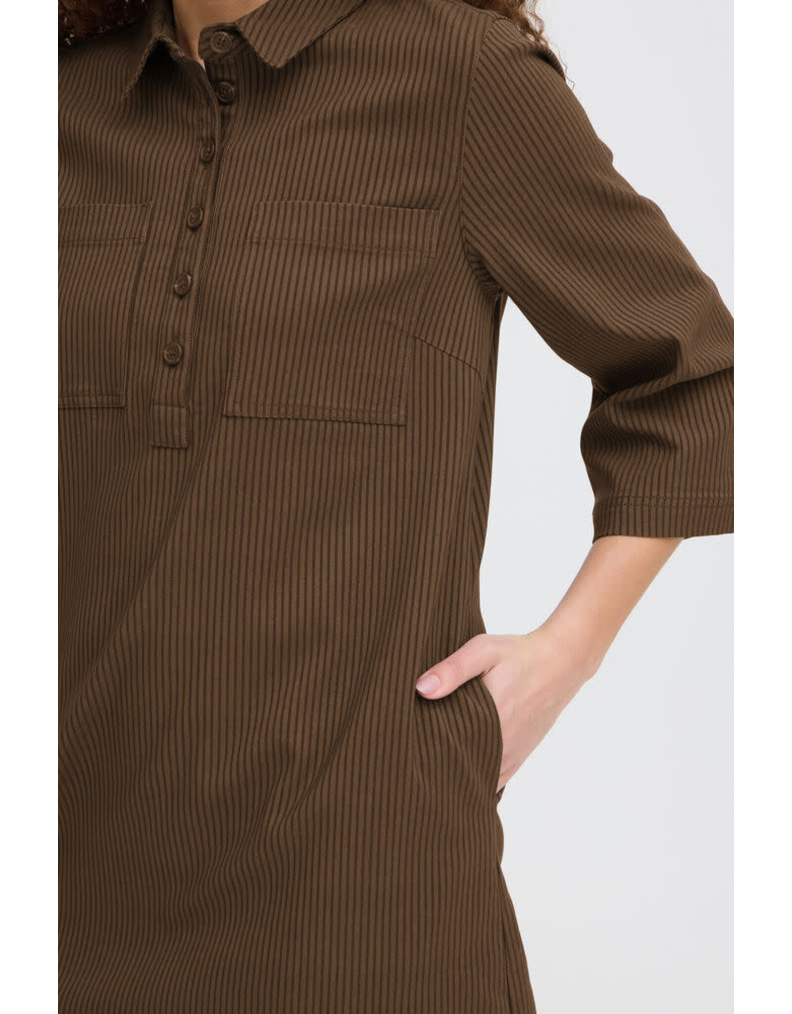 Fransa 34 jurk Fransa 20618061 Frena 10296 stripe brown