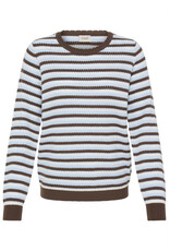 Fransa 34 pull Fransa 20618020 Frcaia 10267 stripe li blue/brown