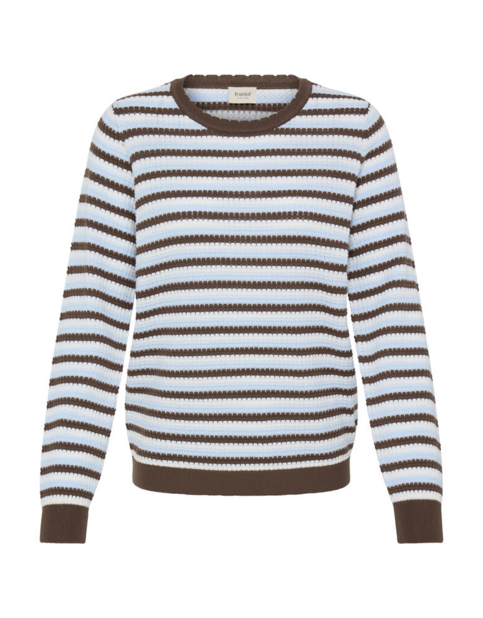 Fransa 34 pull Fransa 20618020 Frcaia 10267 stripe li blue/brown