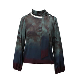 K-design 20 top K-design ronde hals met sjaaltje en print D208 P172