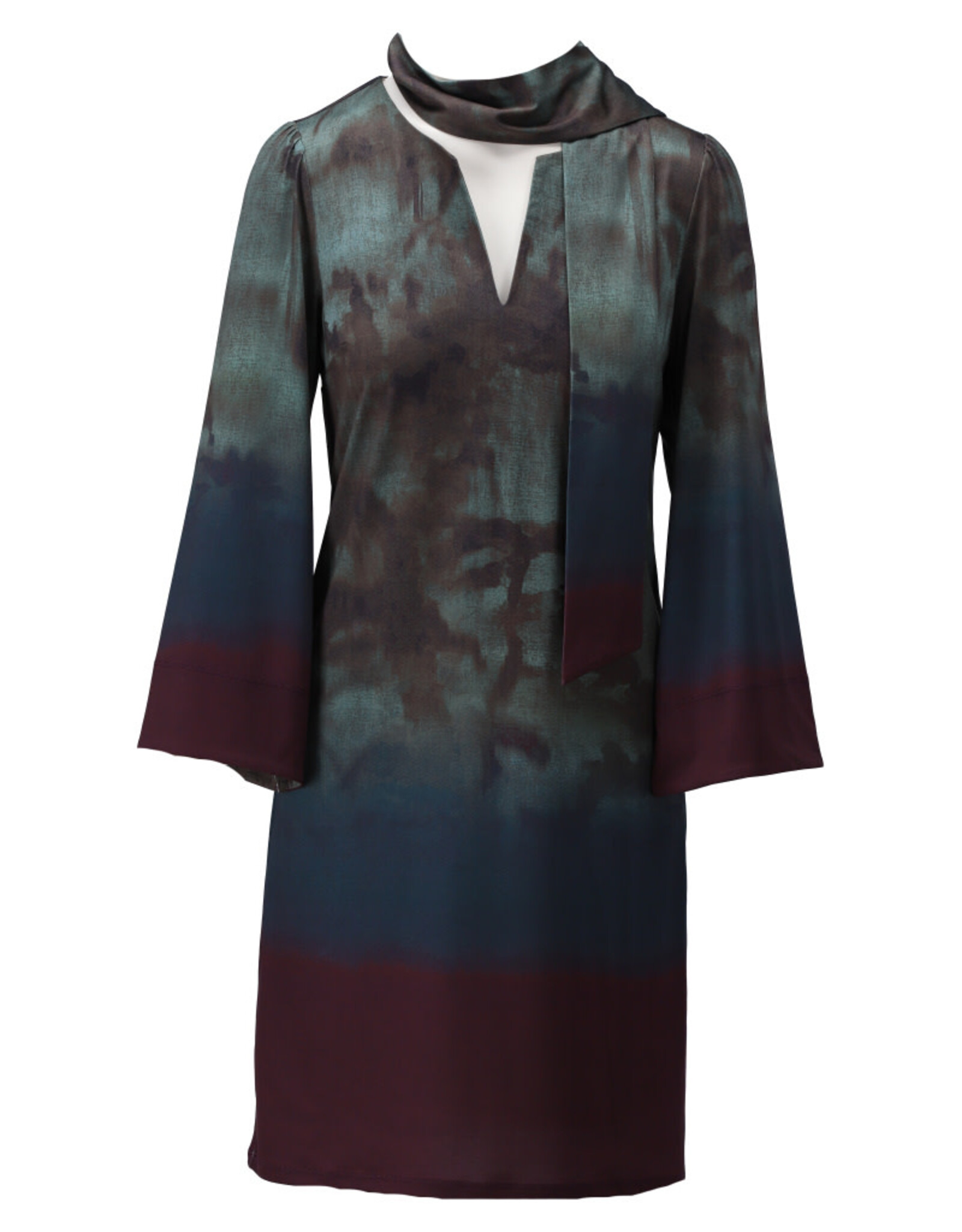 K-design 20 korte jurk met sjaaltje & print D209 P172