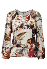 K-design 20 top K-design ronde hals met botanische print D206 P171