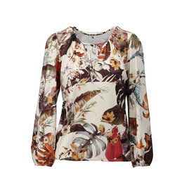 K-design 20 top K-design ronde hals met botanische print D206 P171