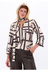 K-design 20 blouse K-design met sjaaltje & print D100 P146