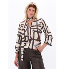 K-design 20 blouse K-design met sjaaltje & print D100 P146
