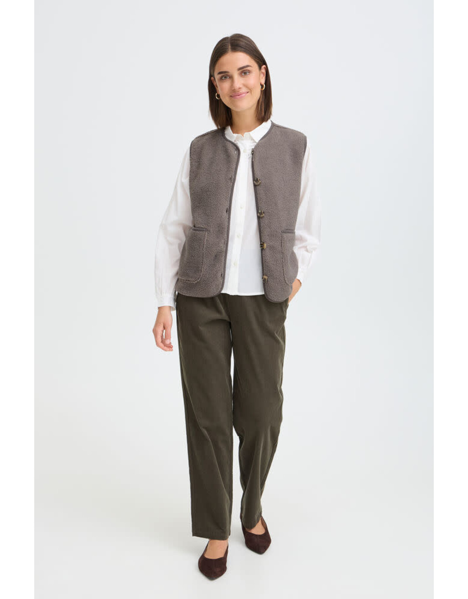 Fransa 34 waistcoat Fransa 20618525 Frtenya 181210 driftwood grey