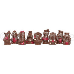 Sinterklaas piepfiguren deco rood - 1 kg