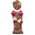 Lachende Piet, deco - 250 gr - 25 cm - verpakt in mica - fijne Callebaut chocolade