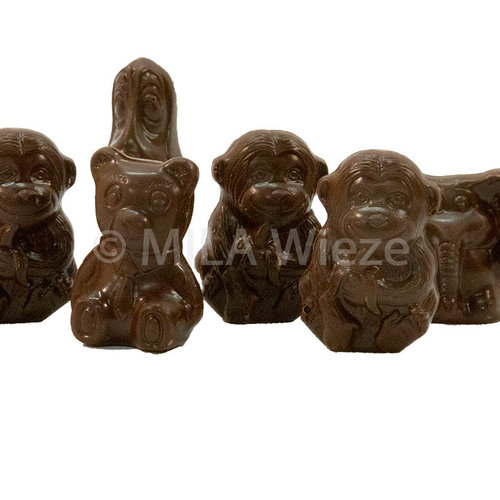 Zoo diertjes  hol - 1,5 kg   - fijne Callebaut chocolade