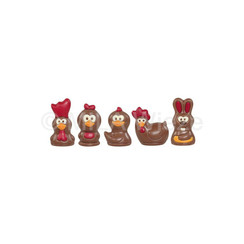 Moderne paasfiguren ingekleurd - 5,5 cm - 18 gr - 56 STUKS