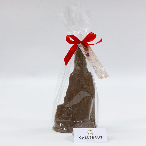Sint - 250 gr - 25 cm - verpakt in mica - fijne Callebaut chocolade