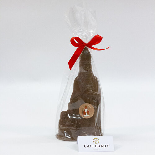 Sint - 250 gr - 25 cm - verpakt in mica - fijne Callebaut chocolade