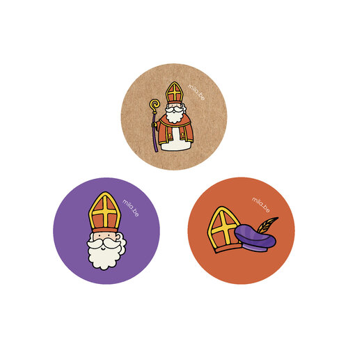 Piepfiguren verpakt in de kleine eco mand van de sint