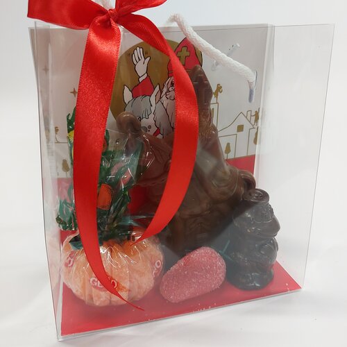 Sinterklaaspakketje - Sint te paard in een leuke tas