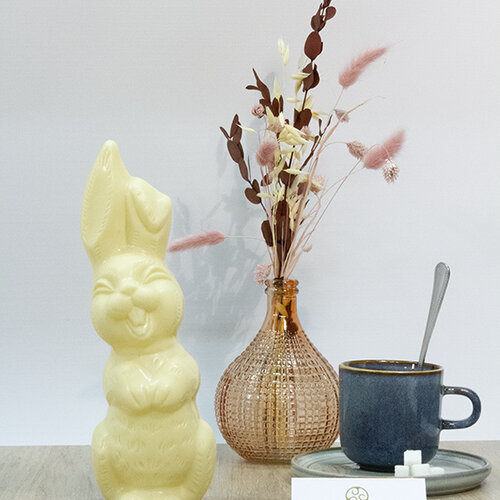 Lachhaas 200 gr - 20 cm in cello zak met clipsluiting  - 10 stuks - fijne Callebaut chocolade