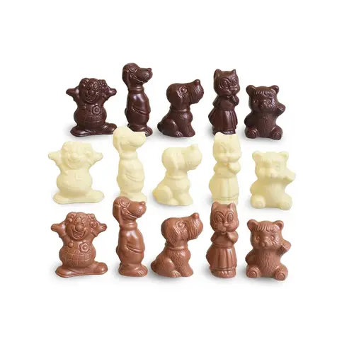 Mini  figuren - 1,5 kg - SUIKERVRIJ - fijne Callebaut chocolade