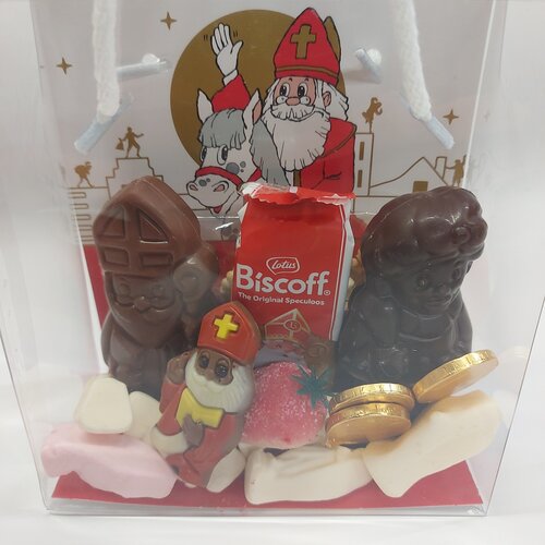 Sinterklaaspakketje - Sint en piet in een leuke tas