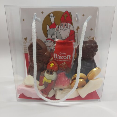 Sinterklaaspakketje - Sint en piet in een leuke tas