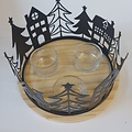 Reuze theelicht skyline met koekjes