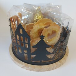 Reuze theelicht skyline met koekjes