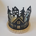Klein theelicht skyline met pralines