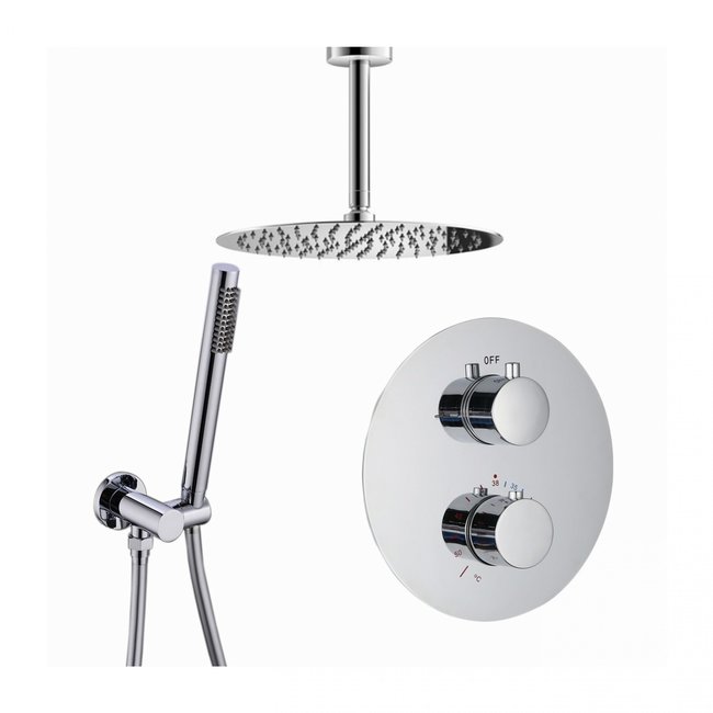 Showerset Milaan Rond 8 Inch Plafond Chroom