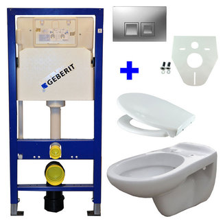 Geberit Geberit UP 100 + Neptunus WC +Ultimo zitt + Delta 50 mat-chroom