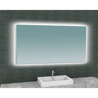 Wiesbaden  Soul spiegel rechthoek met LED, dimbaar en spiegelverwarming 140 x 80 cm