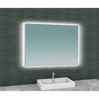 Wiesbaden  Soul spiegel rechthoek met LED, dimbaar en spiegelverwarming 100 x 80 cm