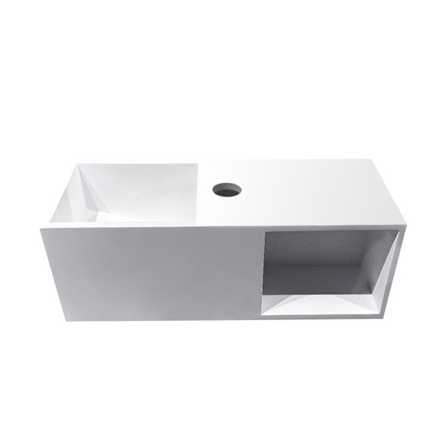 Wiesbaden  Wiesbaden Julia fontein Solid surface met nis 54 x 20 x 20 cm mat wit