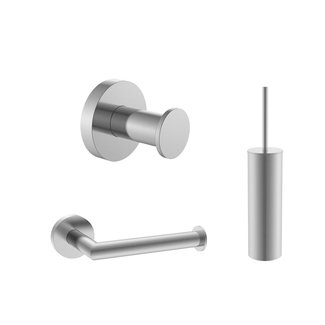 PureQ PureQ Toilet accessoireset rond Gun Metal