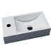 PureQ Fontein Solid Surface Recto kraangat Links 40x22x10 cm