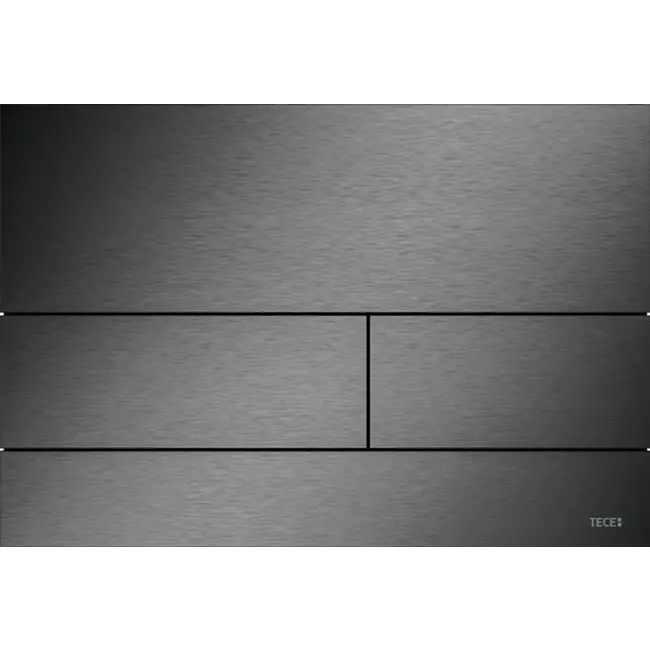 TECE TECEsquare II wc-bedieningsplaat metaal voor duospoeling met PVD kleur 22 x 15 x 0,3 cm, geborsteld zwart chroom - 9240836