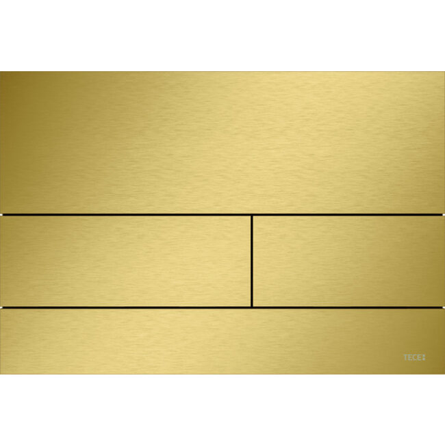 TECE TECEsquare II wc-bedieningsplaat metaal voor duospoeling met PVD kleur 22 x 15 x 0,3 cm, geborsteld goud optisch - 9240838
