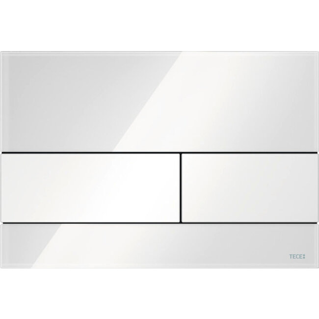 TECE Tece Square bedieningsplaat glas wit - toetsen wit