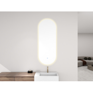 Lumia spiegel ovaal met LED, dimbaar en spiegelverwarming 50 x 100 cm