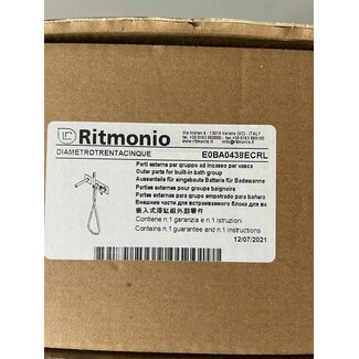 Ritmonio Ritmonio Diametro badkraan opbouwdeel black chrome