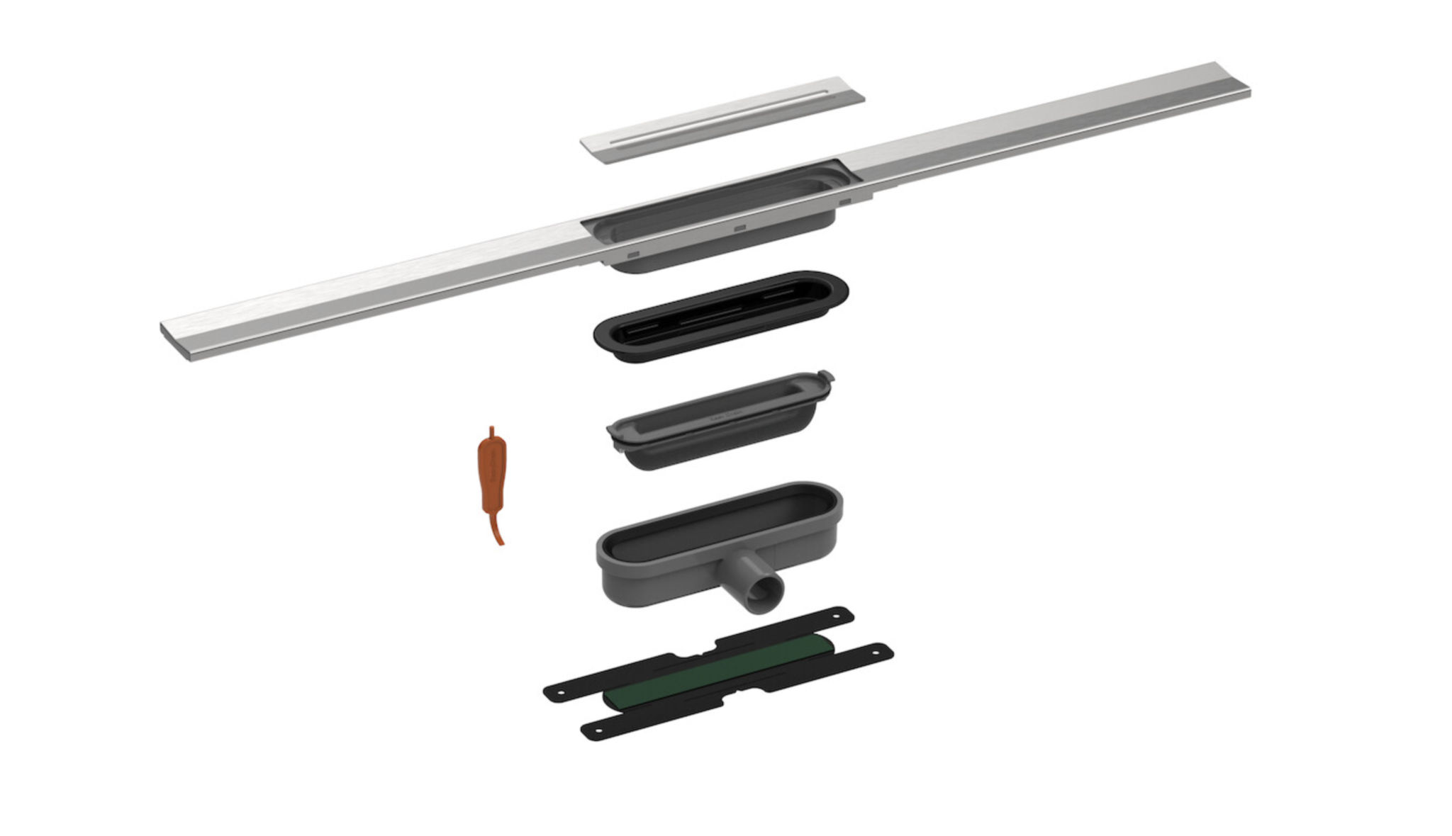 Easydrain RLine Clean Color douchegoot 90cm brushed red gold PVD