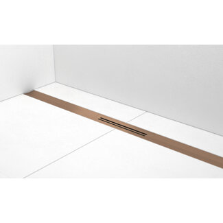 Easydrain Easydrain R-Line Clean Color douchegoot - 90cm - brushed red gold PVD