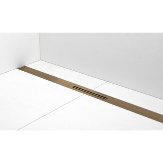 Easydrain Easydrain R-Line Clean Color douchegoot - 90cm - brushed bronze PVD