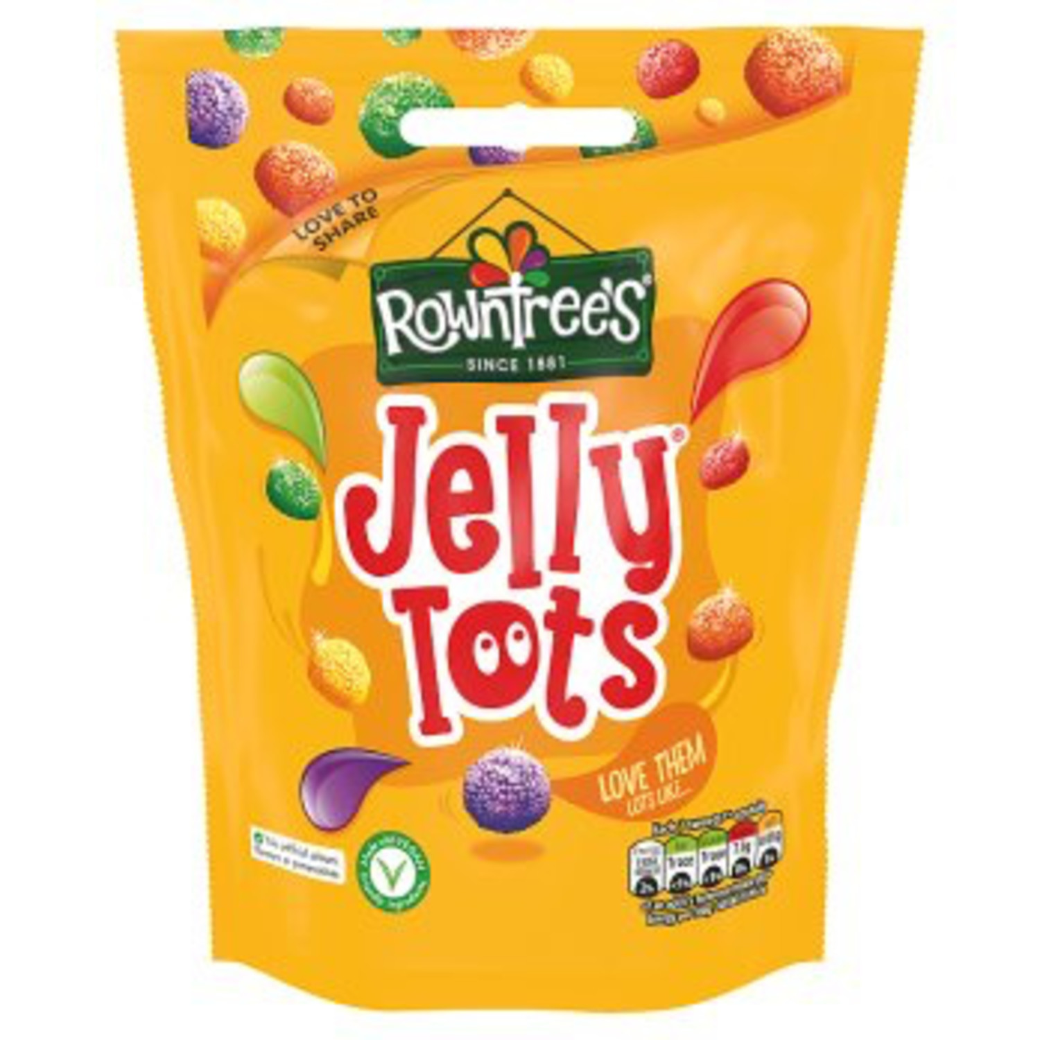 Rowntrees Rowntrees Jelly Tots Sharing Bag 150g Russells British Store