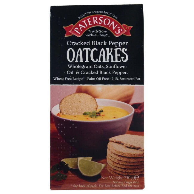 Cracked Black Pepper Oatcakes 250g