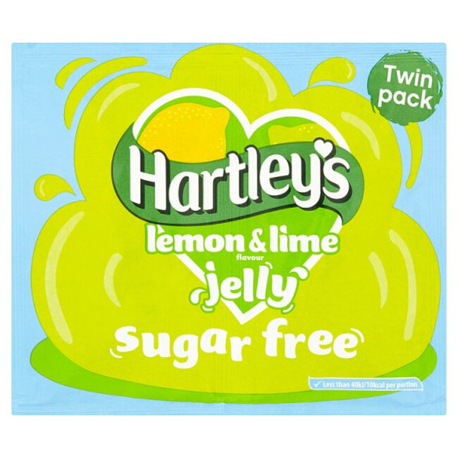 Hartleys Lemon & Lime Flavour Jelly Sugar Free Twin Pack 23g