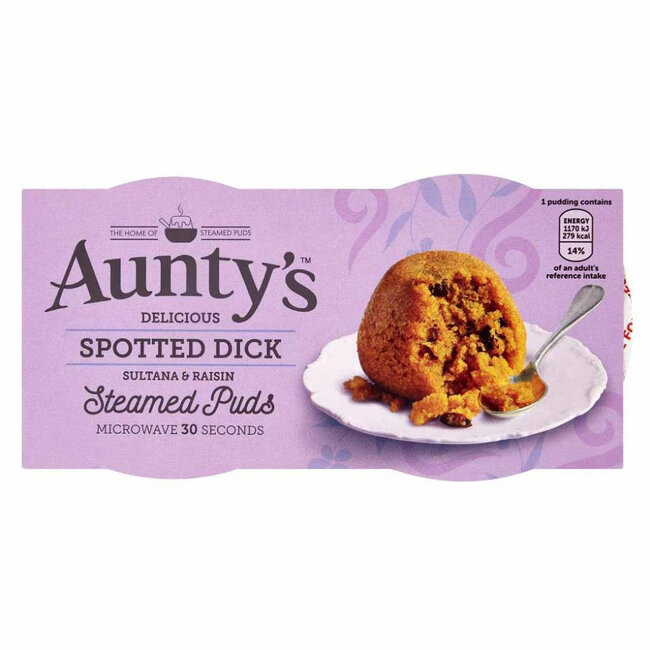 Spotted Dick Steamed Puddings Pots 2x95g